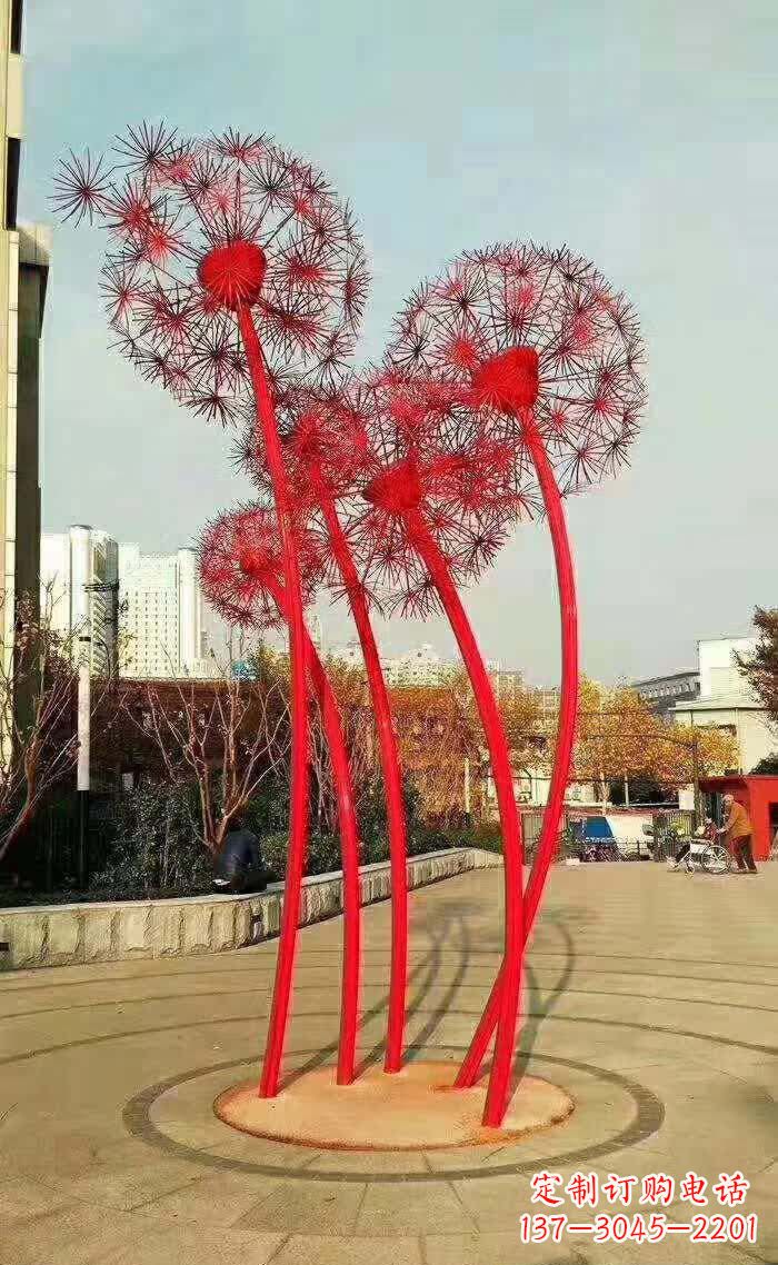 泰州不锈钢蒲公英美丽的雕塑之作