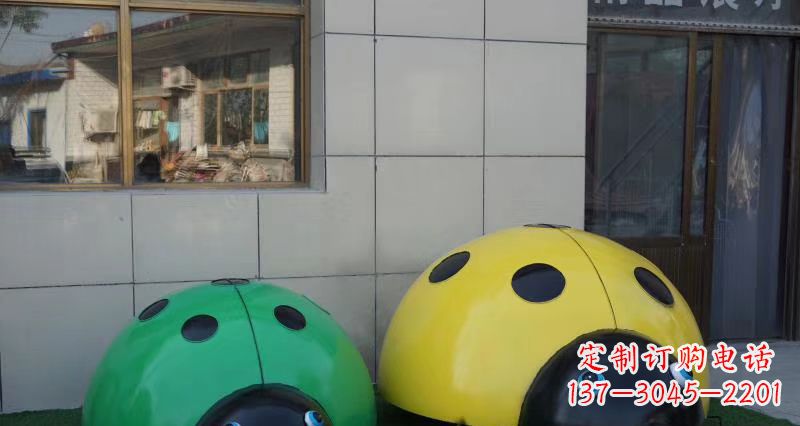 泰州不锈钢七星瓢虫雕塑公园动物雕塑