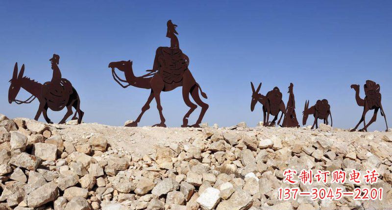 泰州不锈钢骆驼雕塑传承古代传统