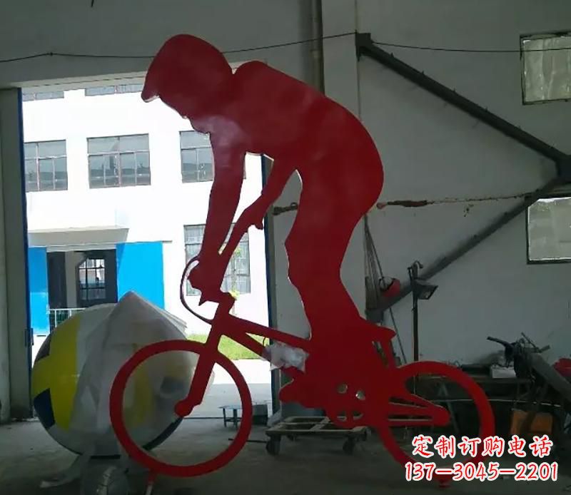 泰州不锈钢自行车雕塑激发自行车运动的热情