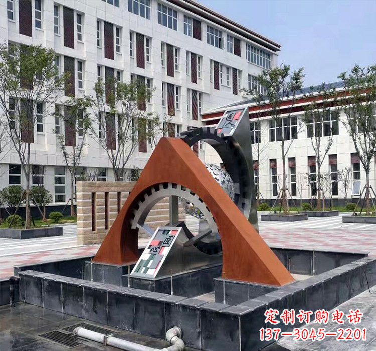 泰州不锈钢齿轮雕塑精湛工艺展现匠心