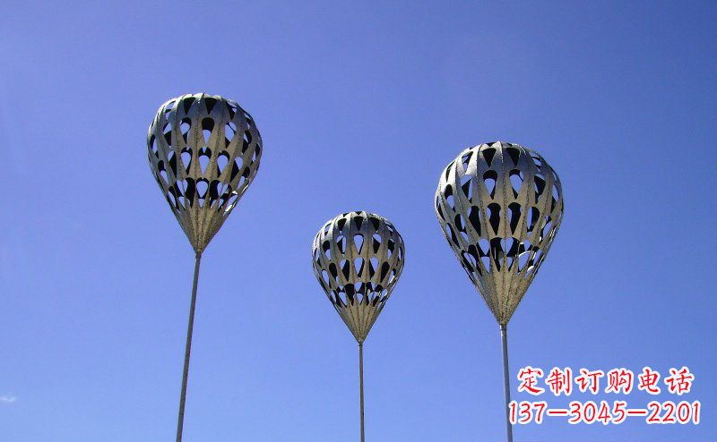 泰州不锈钢气球降落伞雕塑