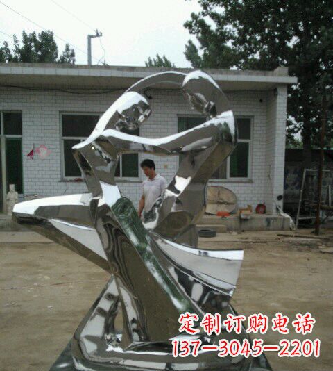 泰州不锈钢情侣跳舞雕塑