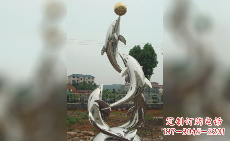 泰州不锈钢海豚雕塑的美丽