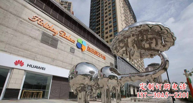 泰州不锈钢门前的大象雕塑