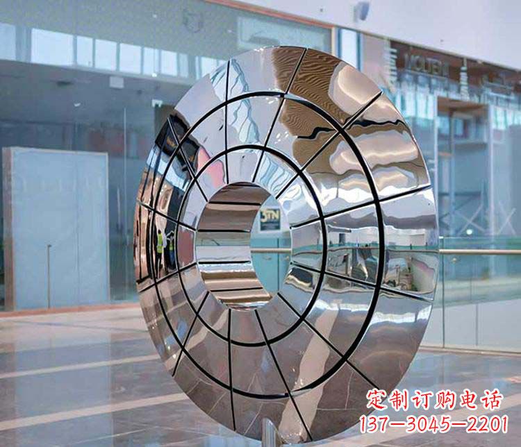 泰州不锈钢圆环雕塑——精美的艺术精品