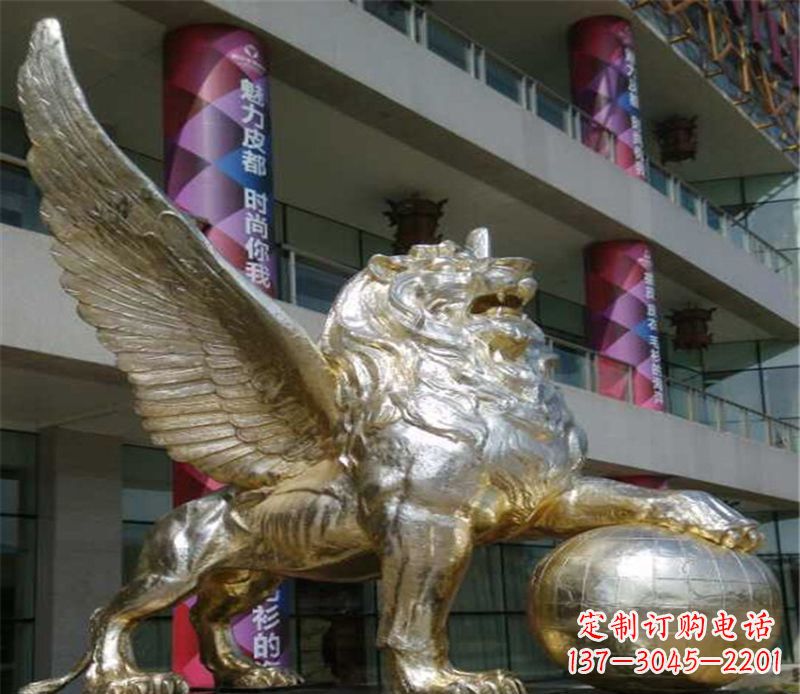 泰州不锈钢狮子雕塑象征力量与美