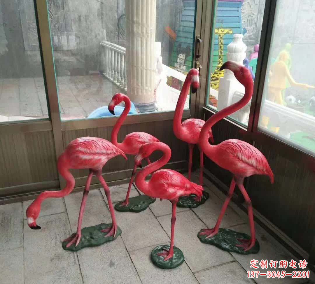 泰州不锈钢室外仿真火烈鸟雕塑