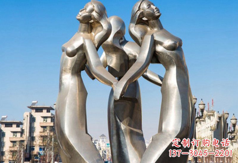 泰州不锈钢女孩雕塑