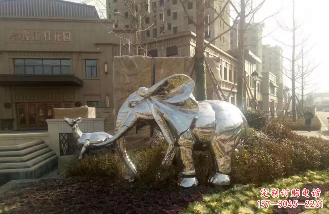 泰州不锈钢大象雕塑——美轮美奂的艺术精品