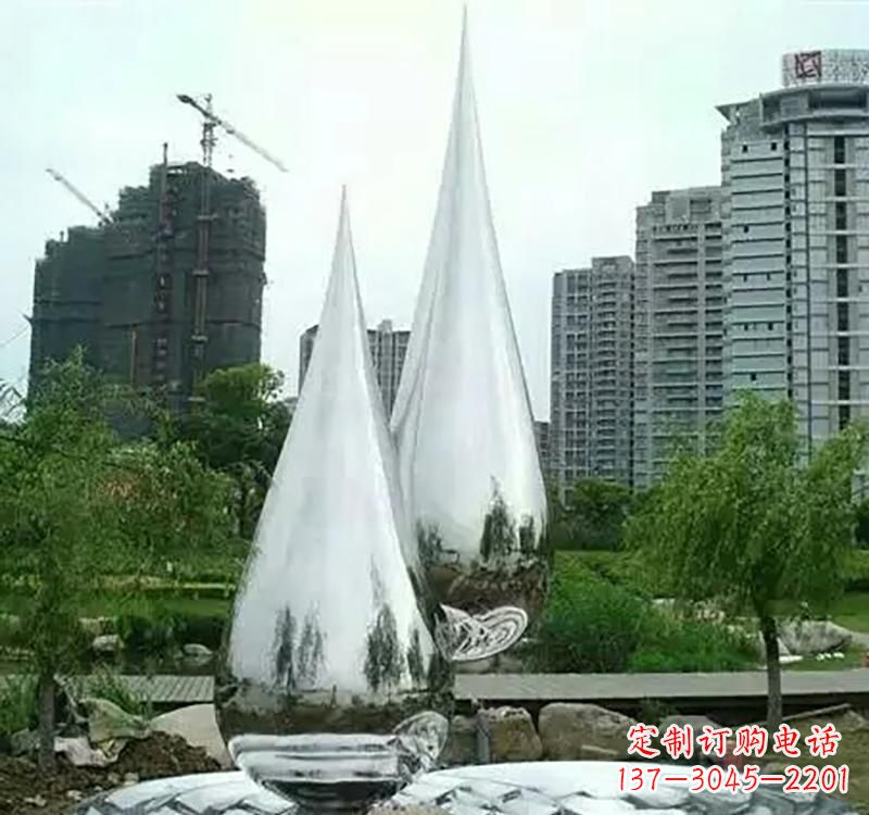 泰州不锈钢水滴拱门雕塑