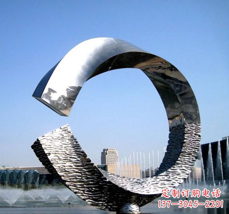 泰州不锈钢水景圆环雕塑艺术与美的结合