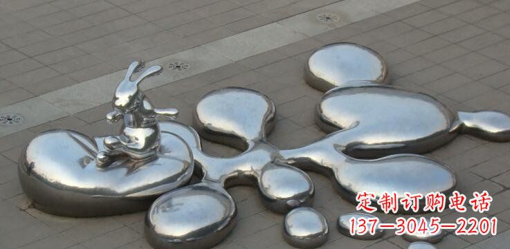 泰州不锈钢兔子雕塑景观的美丽添彩
