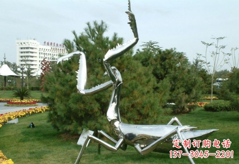 泰州不锈钢螳螂雕塑艺术的精美结晶