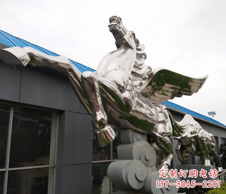 泰州不锈钢飞马城市雕塑展现城市精神