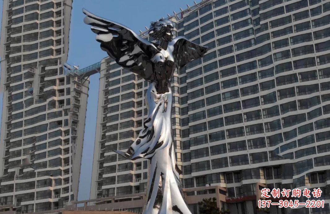 泰州不锈钢天使灿烂的城市景观
