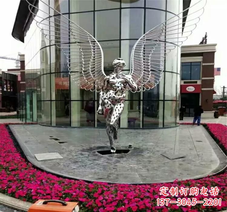 泰州不锈钢天使雕塑传递着爱的美丽