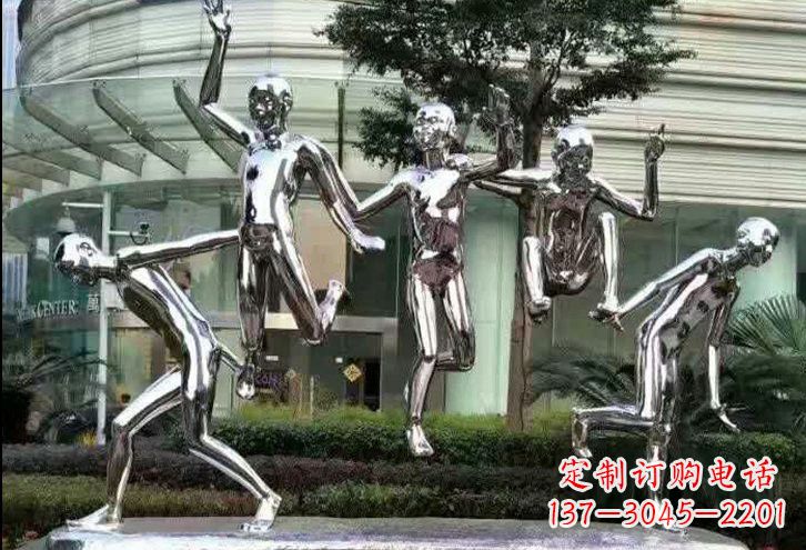 泰州勇敢跳跃的儿童雕塑