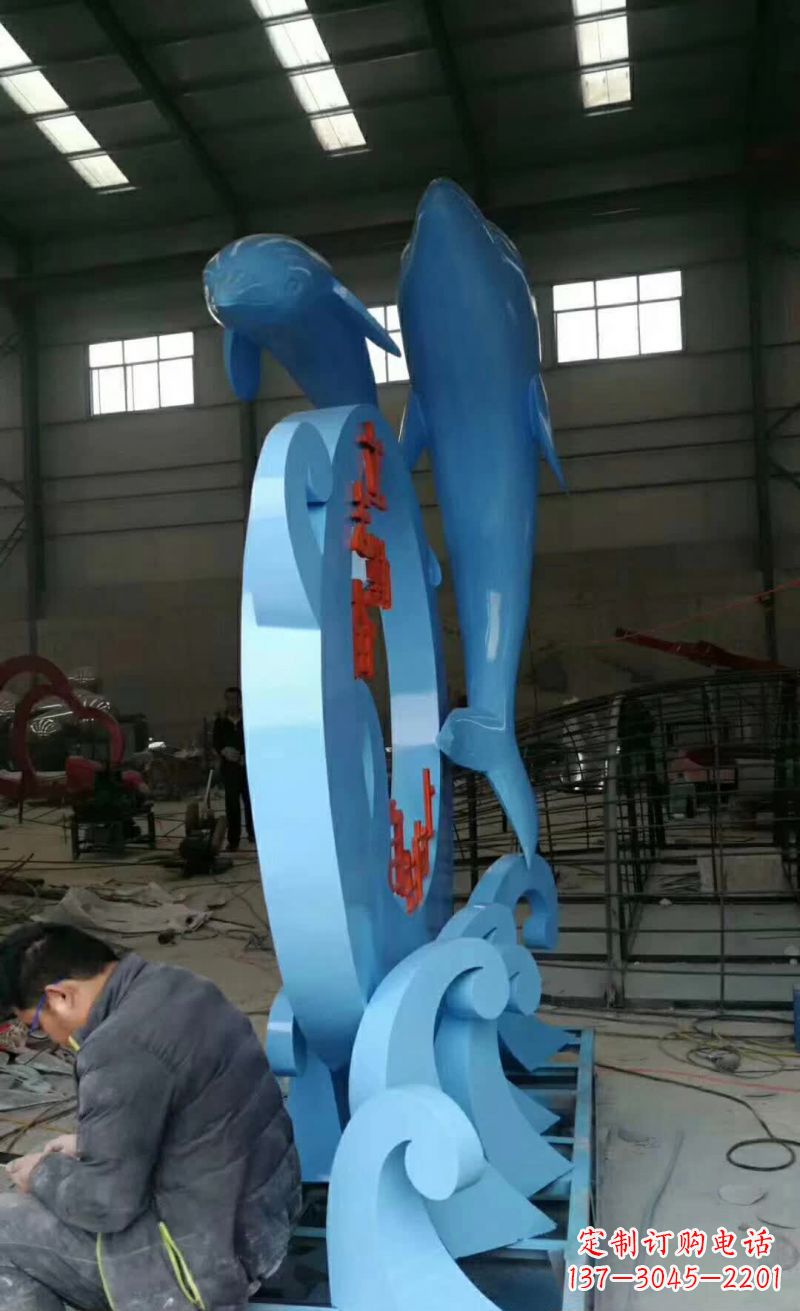 泰州不锈钢海豚雕塑精致优雅的艺术品