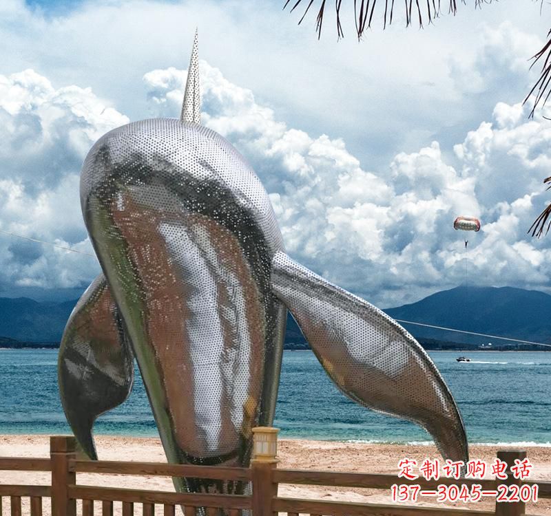 泰州不锈钢鲸鱼雕塑精美绝伦