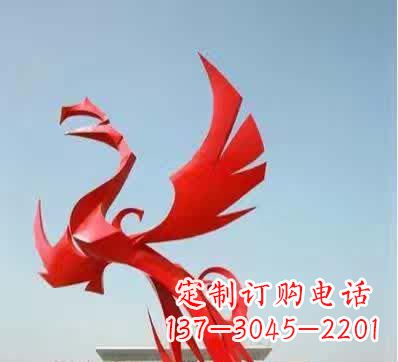 泰州不锈钢铁艺凤凰雕塑美丽的象征
