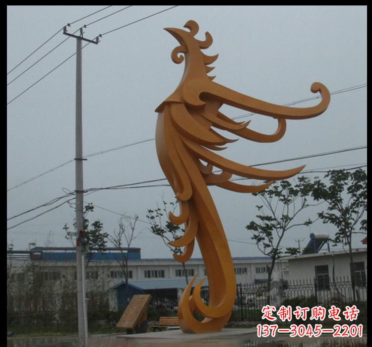 泰州不锈钢凤凰雕塑抽象艺术的精美杰作