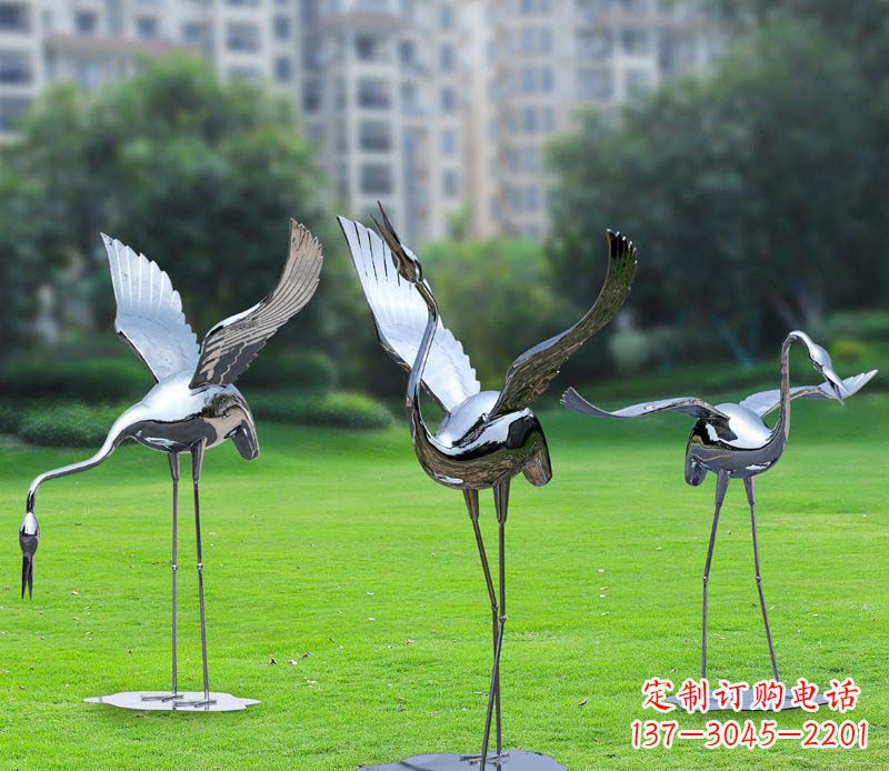 泰州不锈钢仙鹤雕塑展现传统文化风采