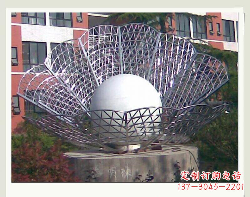 泰州海洋精灵不锈钢贝壳雕塑