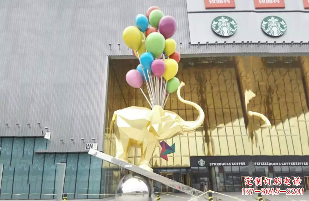 泰州小象踩球不锈钢雕塑的魅力