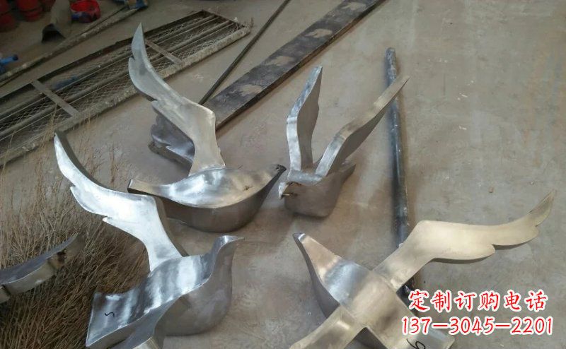 泰州精美的不锈钢小型鸽子雕塑