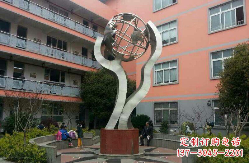 泰州不锈钢地球雕塑传承世界文化