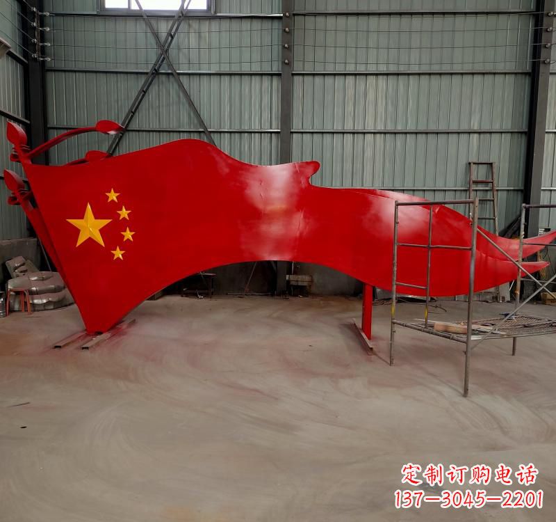 泰州不锈钢校园党旗雕塑传承红色基因