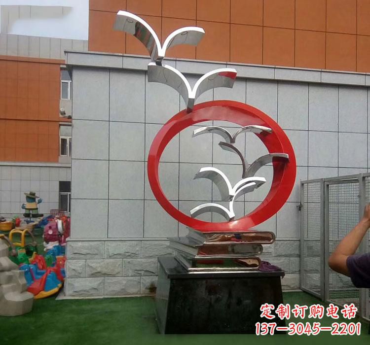 泰州不锈钢书籍雕塑校园的精美装饰