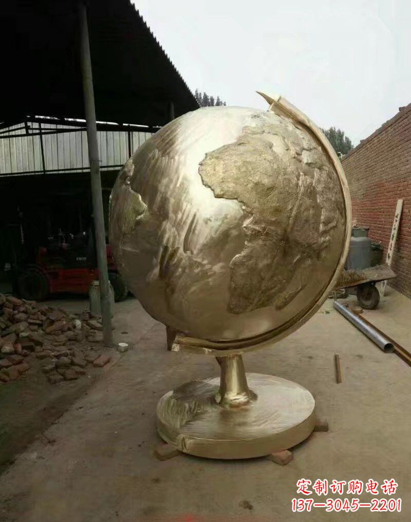 泰州不锈钢地球仪雕塑象征地球家园