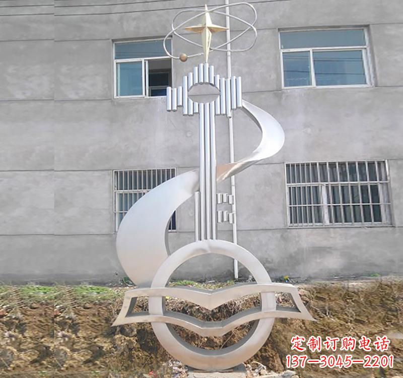 泰州不锈钢校园书本钥匙雕塑让回忆留在校园