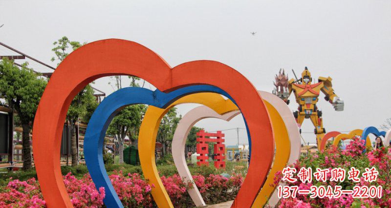 泰州不锈钢心形拱门雕塑——浪漫之门