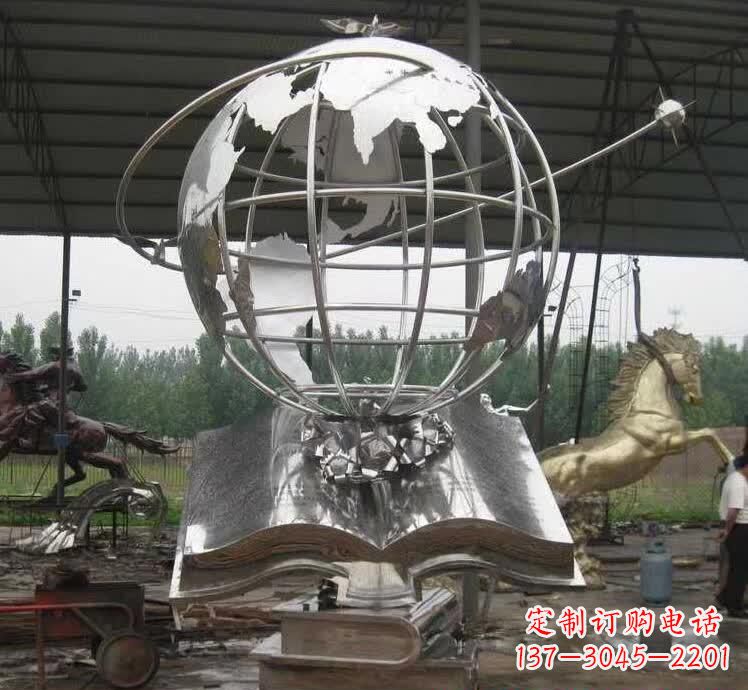 泰州不锈钢地球仪雕塑精美的自然之美