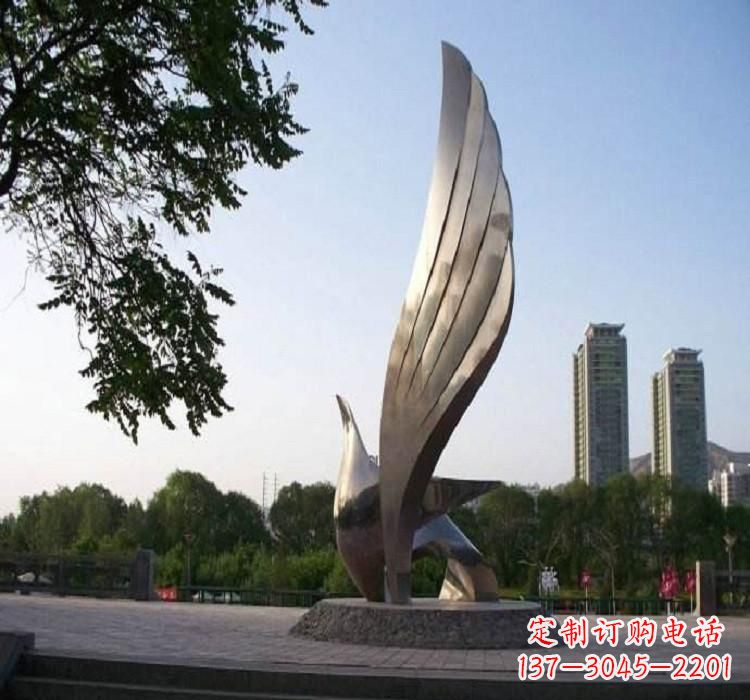 泰州精美的不锈钢翅膀雕塑