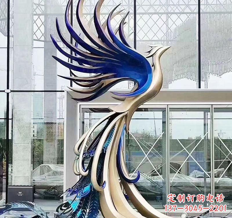 泰州不锈钢艺术凤凰雕塑——璀璨夺目的艺术之美