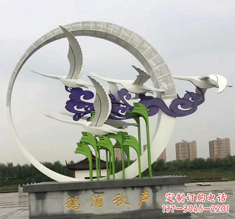 泰州不锈钢艺术——仙鹤雕塑