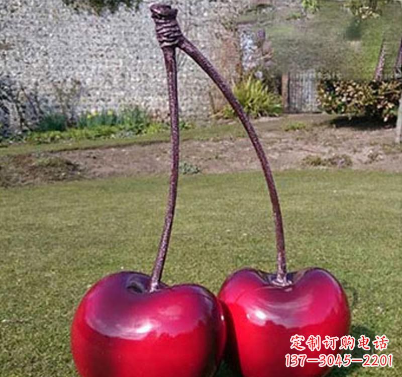 泰州不锈钢樱桃雕塑传承美好记忆
