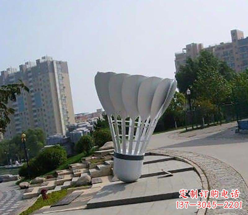 泰州不锈钢羽毛球雕塑装点美丽的羽毛球世界