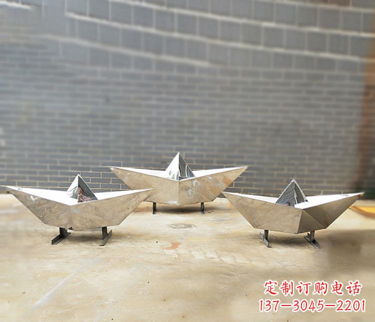 泰州不锈钢元宝雕塑精致的艺术品