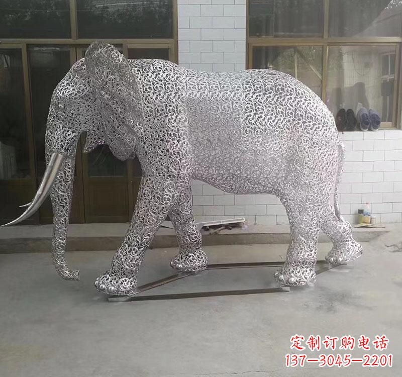 泰州不锈钢园林大象雕塑