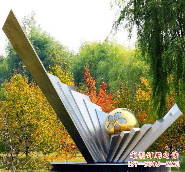 泰州不锈钢扇贝雕塑美丽的自然景观