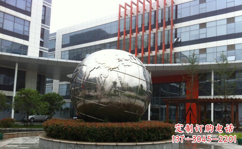 泰州不锈钢圆球地球雕塑描绘地球的美丽