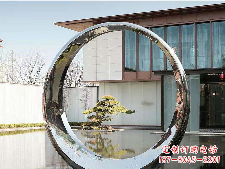泰州不锈钢月亮雕塑精美绝伦