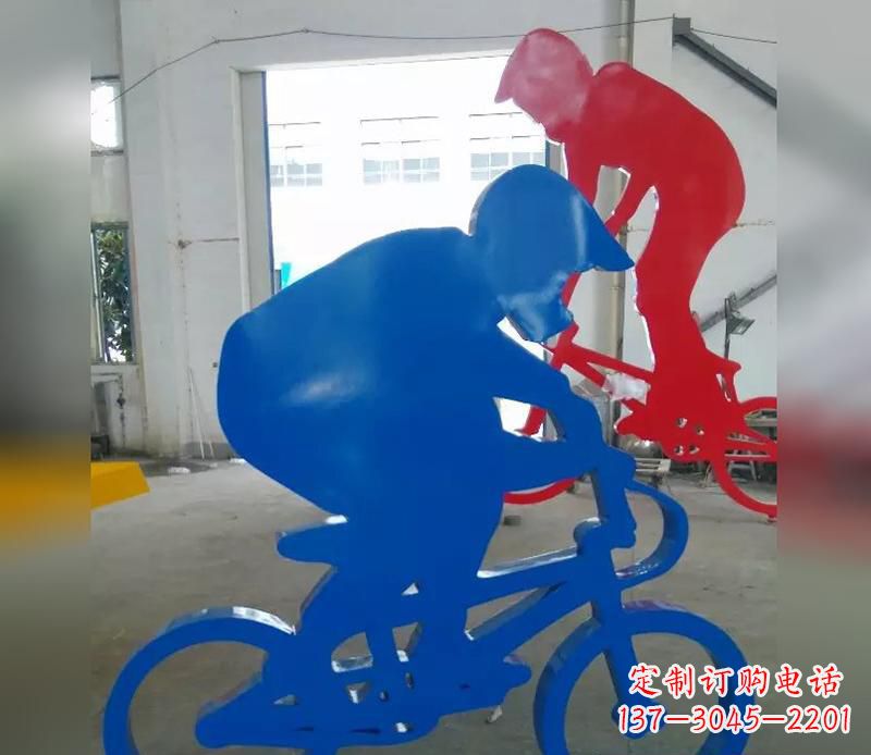 泰州不锈钢运动骑·精美自行车雕塑