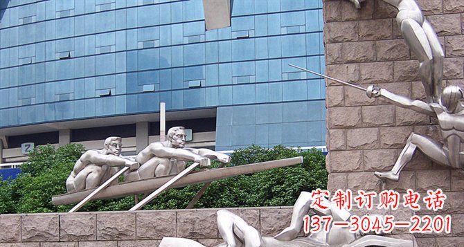 泰州不锈钢运动员雕塑——震撼的街头景观