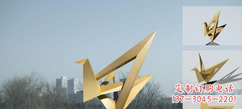 泰州不锈钢仙鹤雕塑灵动的艺术符号